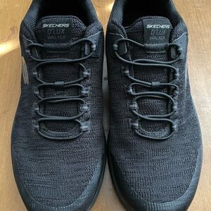 Skechers Black Wide Fit Sneakers
